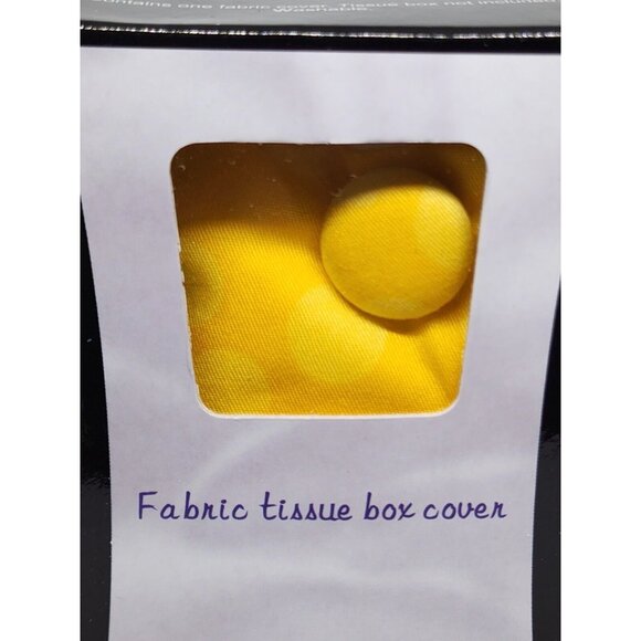 Cover Ups Uncommonly Elegant Yellow Fabric Tissue Box Cover for Stylish Home - Picture 6 of 9